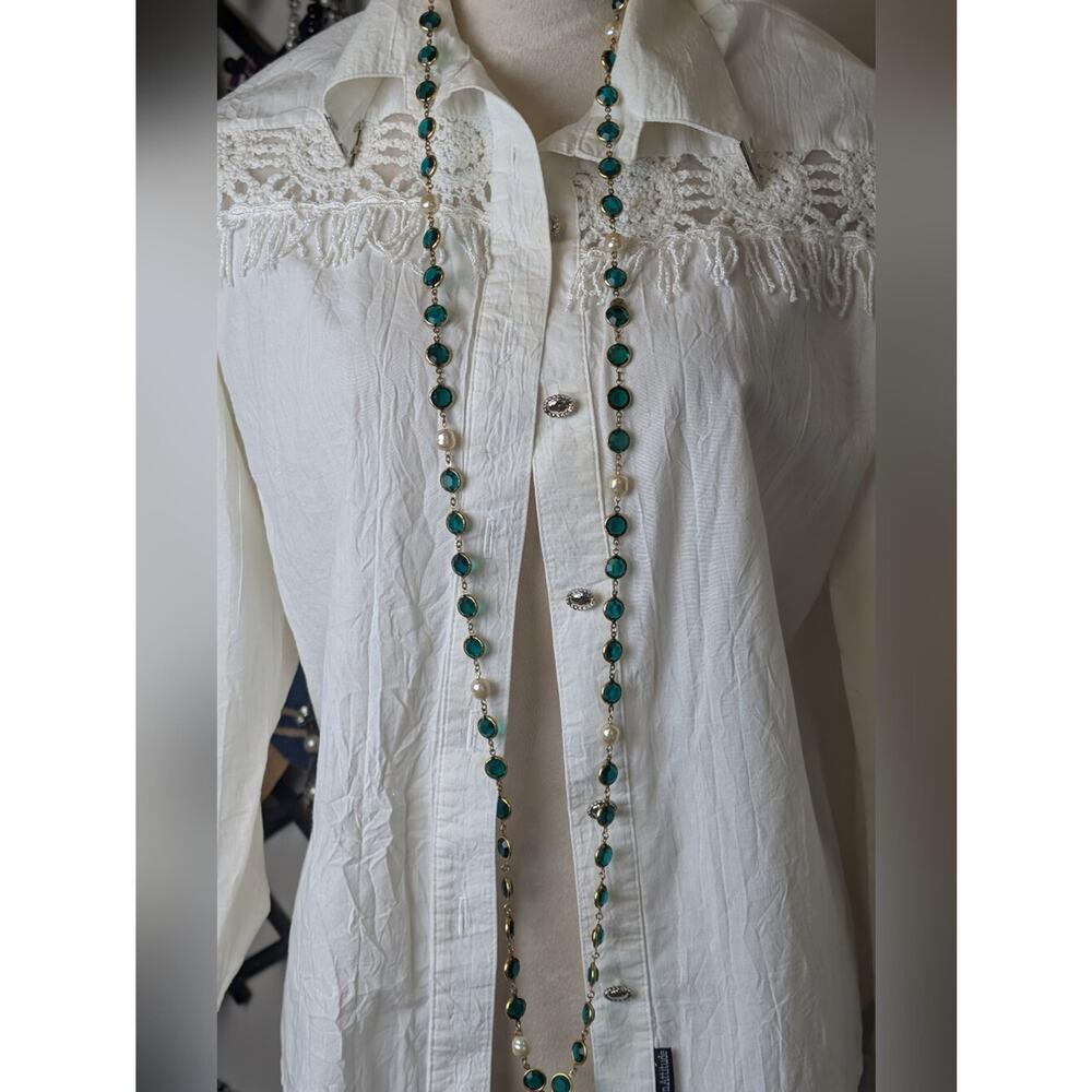Stunning!!! Chanel Gold-Plated Vintage 1981 Gripoix & Faux Pearl Necklace - Picture 2 of 14